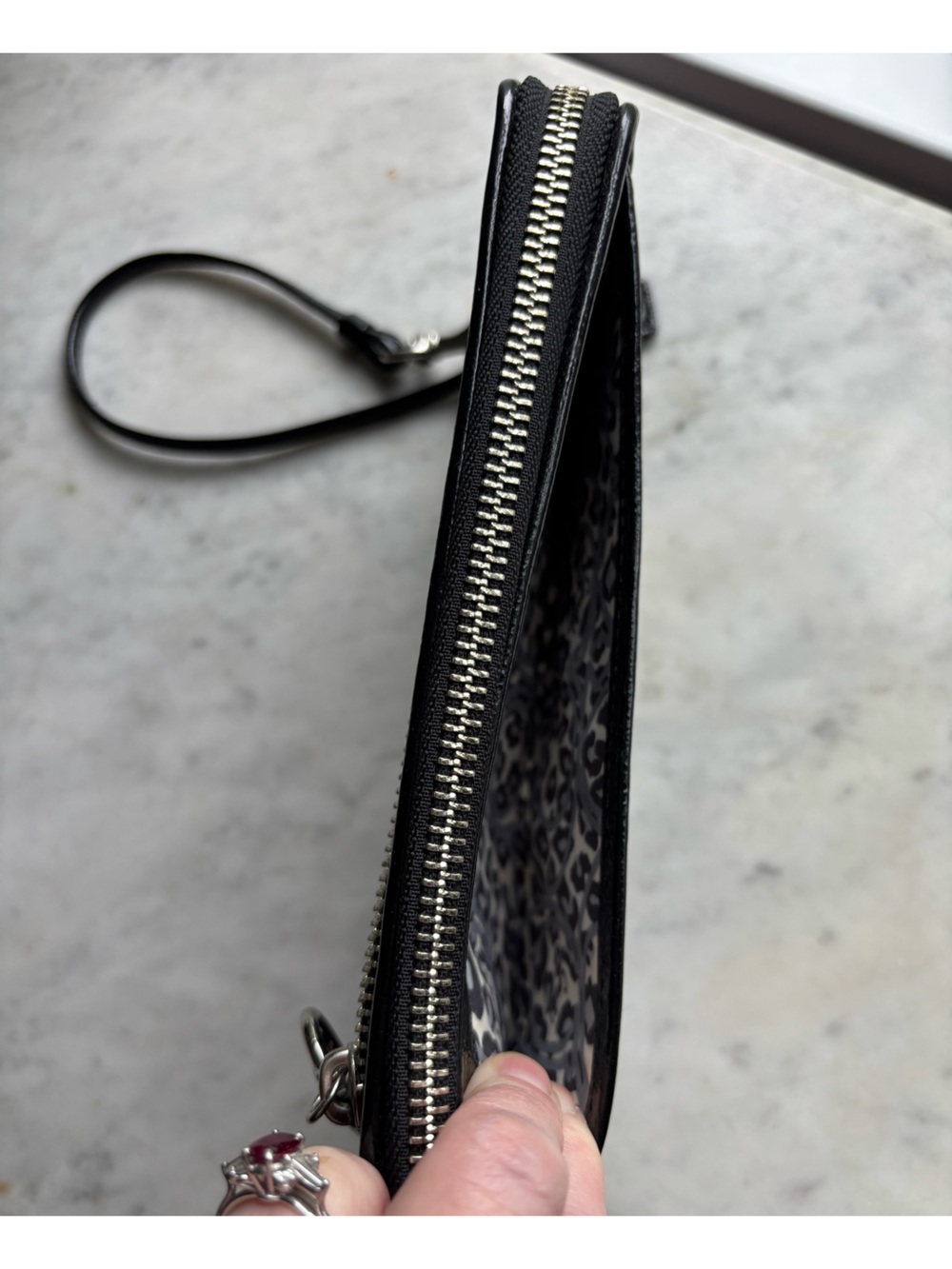 Coach Black Poppy Patent Leather Wristlet/Wallet - Picture 7 of 15